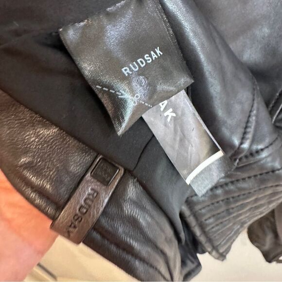 Rudsak | XS | black cropped leather jacket - Picture 7 of 14